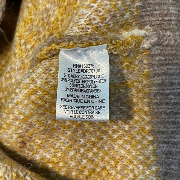 DR2 by Daniel Rainn Floral Button Cardigan XS Women's Sweater Taupe Yellow NWT - Picture 6 of 10